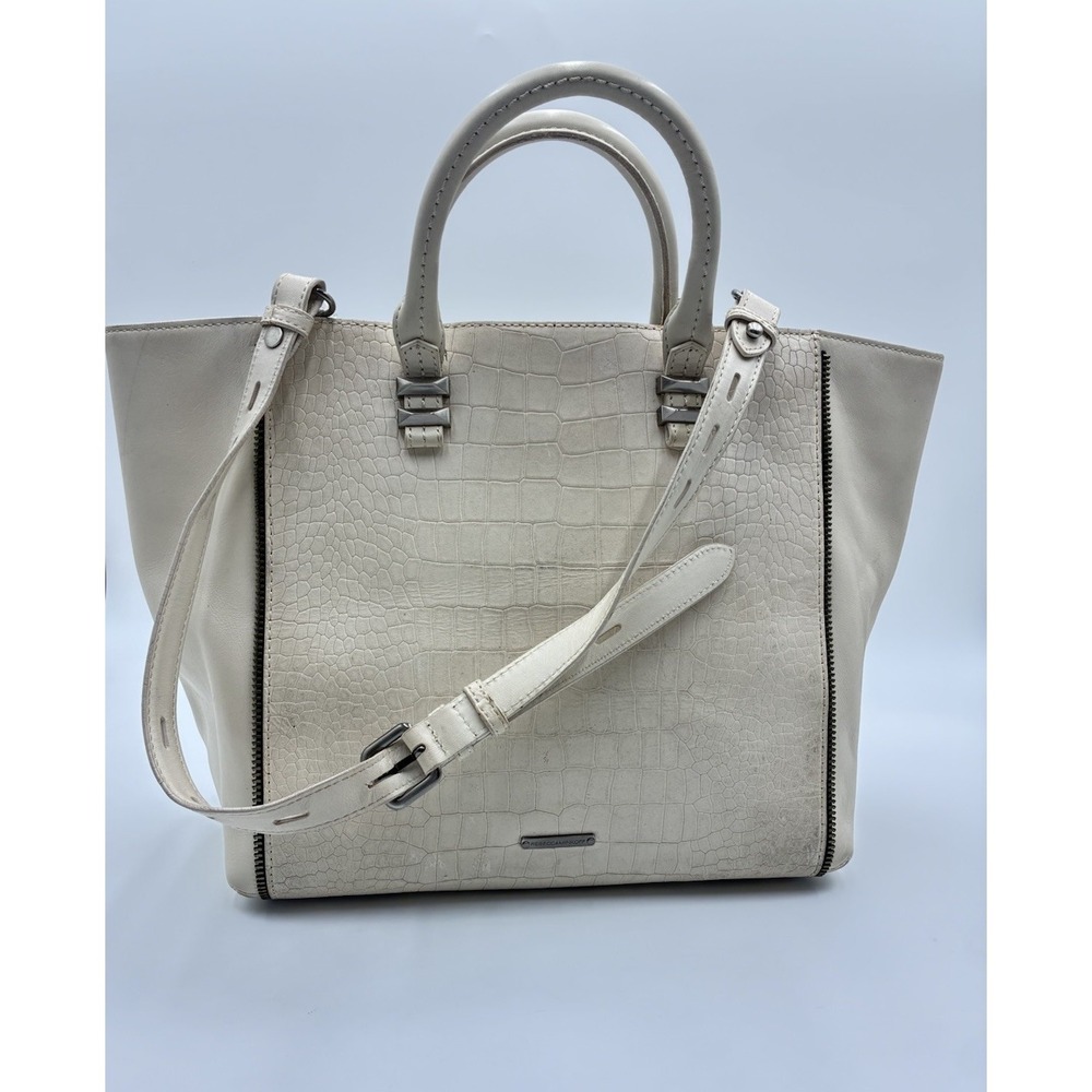 Rebecca Minkoff Genuine Leather Purse Removable Straps Dual Handle Tote Bag